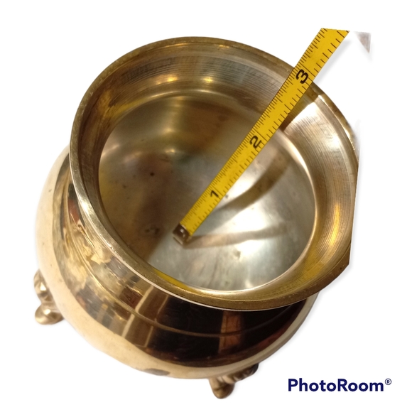 Vintage Silver Brass Jar/India - Picture 5 of 7